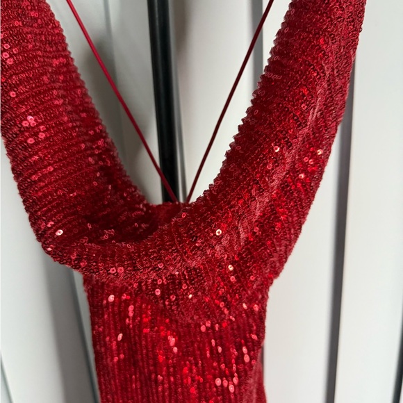 Hera Collection Sparkling Red Sequin Dress - Picture 2 of 12